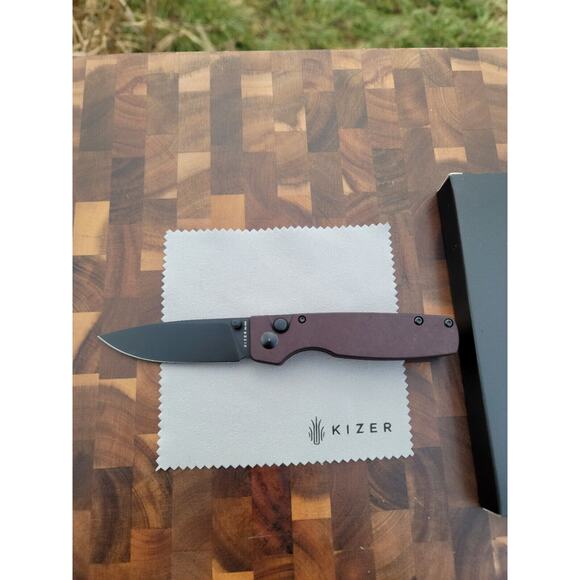 Kizer Original EDC Knife 154CM Steel Knife Plum Richlite Handle V3605C3 New